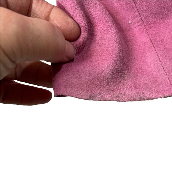 Vintage 90's Lilly Pulitzer 100% Lamb Suede Pink High Rise Lined Pants Sz‎ 12 - Picture 5 of 6